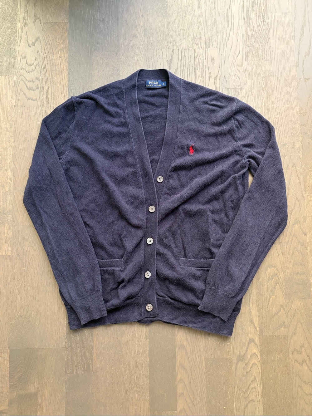 Polo Ralph Lauren navy blue button up  cardigan sweater